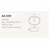AZ-2193 Раковина накладная. Размер 600*420*160 мм