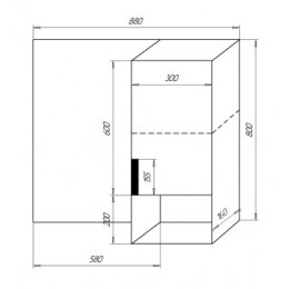 Тумба Стиль- 70/1 (660*830*320) БЕЗ РАКОВИНЫ Балтика 70