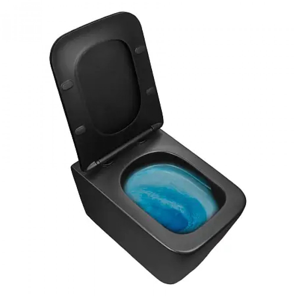 Dezi Black унитаз подвесной, с функцией Торнадо, с сиденьем дюропласт, микролифт (1 место)