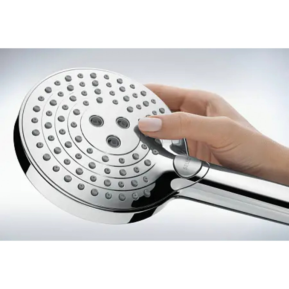 27633340 Raindance Select S Showerpipe 240 1jet PowderRain с термостатом шлифованный черный хром