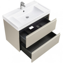 Ona Тумба под раковину 800, бежево-серый матовый 2 ящика (подходит раковина ZRU9307562, 732799C000,73279A4000,732700C000 / 732700B000)