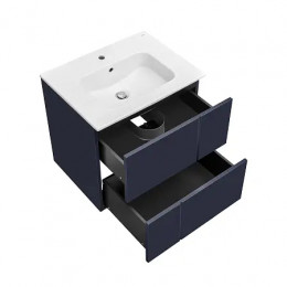 Luna Тумба под раковину 60, 2 ящика, синий