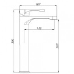 VIANO Смеситель для раковины высокий, хром