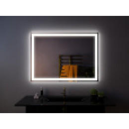 Стиль зеркало 1000*800 с сенсором на подложке КВАДРАТНОЕ