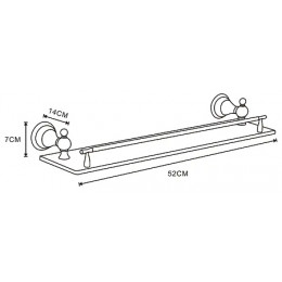 ELVIA Полка стеклянная, бронза