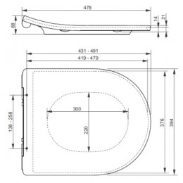 TOTO TC513Q Сиденье для унитаза  белое плавное закрытие, долговечность,  коррозионностойкие петли, современный дизайн