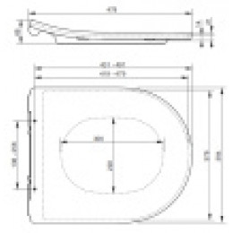 TOTO TC513Q Сиденье для унитаза  белое плавное закрытие, долговечность,  коррозионностойкие петли, современный дизайн