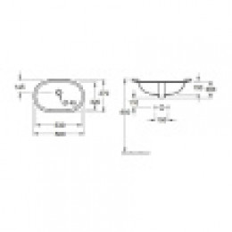 O.NOVO раковина под столешницу 58х37 см, Альпийский белый