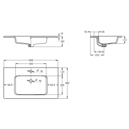 THE GAP Раковина мебельная 600 мм