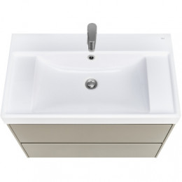 Ona Тумба под раковину 800, бежево-серый матовый 2 ящика (подходит раковина ZRU9307562, 732799C000,73279A4000,732700C000 / 732700B000)