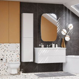 Сохо 100 Тумба Белый глянец (БЕЗ УМЫВАЛЬНИКА"Элина-100")