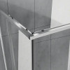 AZ-R43-90-MB-CL Душевое ограждение SHANGHAI SQP-90х90х195-MB-CL, прозрачное стекло 6 мм, профиль матовый черный
