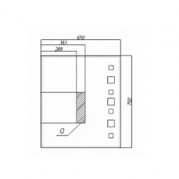Рене Зеркальный шкаф 80 Белый/Грецкий орех