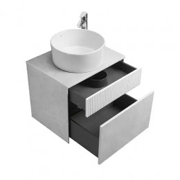 Марбл 60 Тумба-умывальник Слэйт/Белый матовый (Mila,Одри)