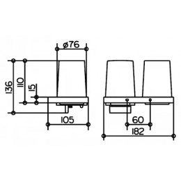 11153019000 Edition 11 Держатель стакана и дозатора жидкого мыла, двойной, хром