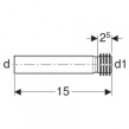 152.489.16.1 Удлинитель колена смыва Geberit, с манжетой: Черный
