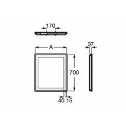 Z_IRIDIA Зеркало  800х700 мм, подсветка, антизапотевание