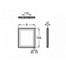 Z_IRIDIA Зеркало  800х700 мм, подсветка, антизапотевание