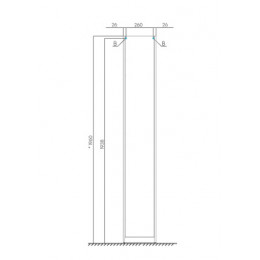 Лондри Шкаф-колонна узкая для швабры, ширина 312