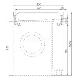 Рейн 80 Раковина Белая