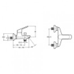 E20848-CP LUCIEN Смеситель для ванны, хром