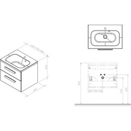 Тумба под умывальник SD 800 CHROME II белая