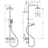 26286670 Vernis Shape Showerpipe 230 1jet с термостатом, матовый черный