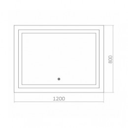 AZARIO зеркало Ливия 1200*800 сенсор выкл