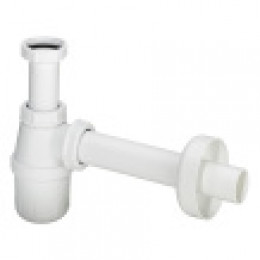 108694 Сифон Viega для раковины (пластик) с пристенной розеткой D=50 мм, 1 1/4х32, белый, подходит для смесителя с дон.клапаном