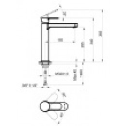 TEVIS Смеситель для раковины высокий, хром