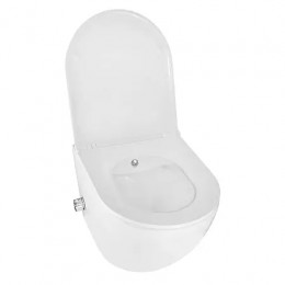 AZ-046E-NR Azario Grado подвесной безободковый унитаз с функцией биде и системой антивсплеск (Торнадо) в комплекте с сидением микролифт 495x365x365mm