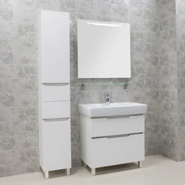 Дакота Шкаф-колонна (белый/выбеленное дерево)