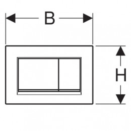 115.883.JQ.1 Sigma30 Смывная клавиша, двойной смыв, не оставляет отпечатков пальцев, хром мат/хром глянц/хром мат