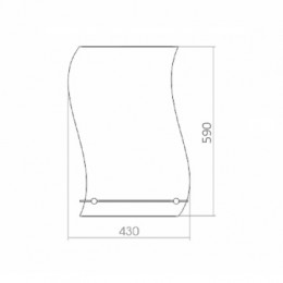 LORANTO зеркало Волна 430х600мм с полкой
