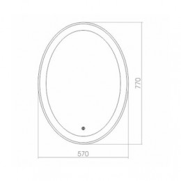 AZARIO зеркало Италия 570х770- 4 Сенсор выкл+часы