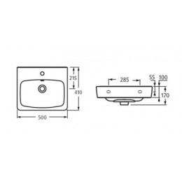 АКВАТОН Нео 50 Умывальник