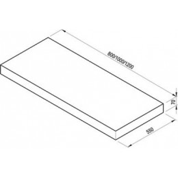 Столешница под раковину I 1200 дуб