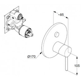 Набор 7 в 1 KLUDI BOZZ с кнопочным дивертером (386590576,88011,6651405-00,6432505-00,6054705-00,6780005-00,6107105-00)