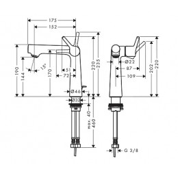 72113000 Talis S 140 смеситель для раковины