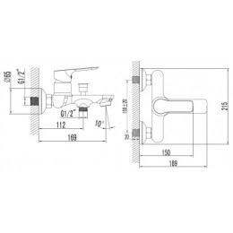 AVILLA Смеситель для ванны с ручным душем
