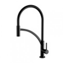 Смеситель Брукс для кухни с гибким изливом, черный