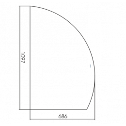 AZARIO зеркало MARIO 686*1097 правое, бесконтактный сенсор, парящая подсветка (в стену)
