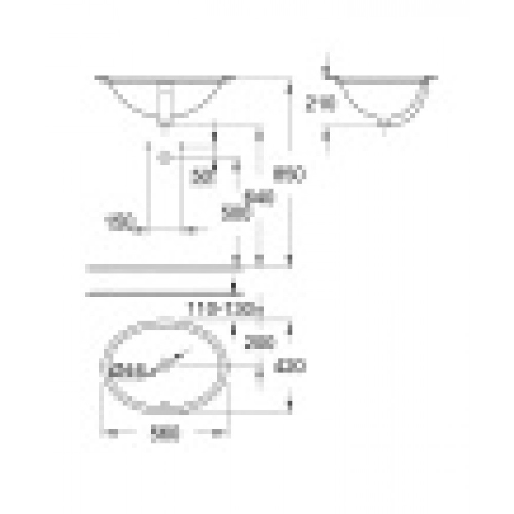 39423000 Bau Ceramic Раковина встраиваемая снизу столешницы Universal 55 см,