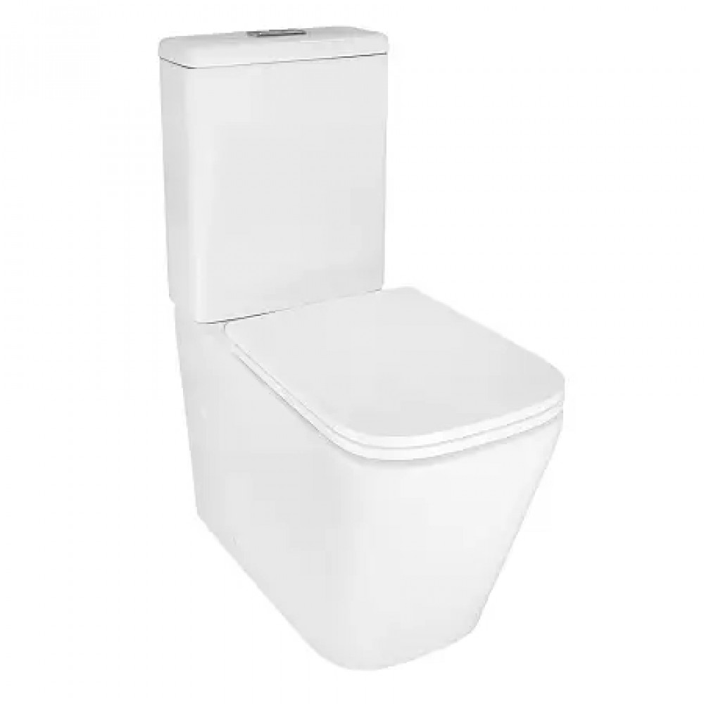 AZ-8303 Унитаз напольный SAVIA с системой смыва Rimless, безободковый с сиденьем микролифт 640*370*810mm