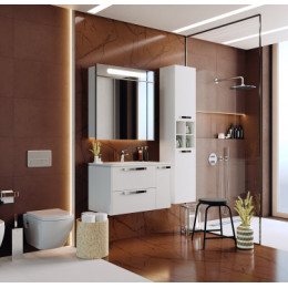 LAGO Модуль д/раковины 800 мм, белый глянец (подходит раковина и зеркал.шк.Victoria Nord)