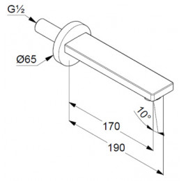 KLUDI ZENTA SL Излив для ванны, арт. 4860005
