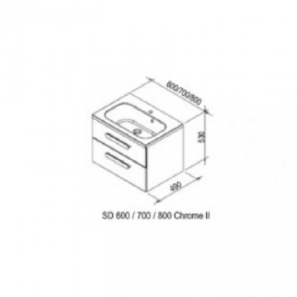 Тумба под умывальник SD 700 CHROME II белая