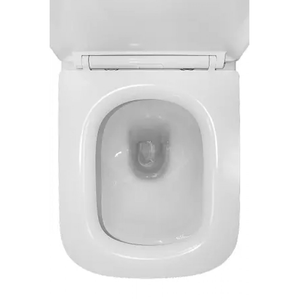 AZ-8303 Унитаз напольный SAVIA с системой смыва Rimless, безободковый с сиденьем микролифт 640*370*810mm