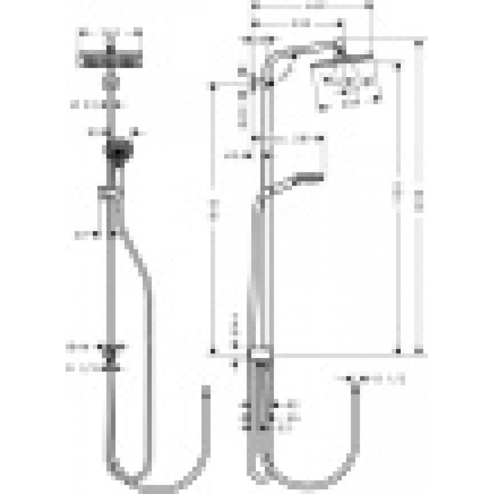 27289000 Crometta E 240 1jet Showerpipe Reno EcoSmart 9 л/мин душевая система без смесителя