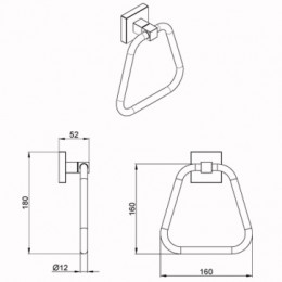 RINA Полотенцедержатель, хром